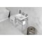 Kingston Brass 24Inch Console Sink with Brass Legs 4Inch, 3 Hole, WhitePolished Chrome KVPB24187W4CP - alternate 7